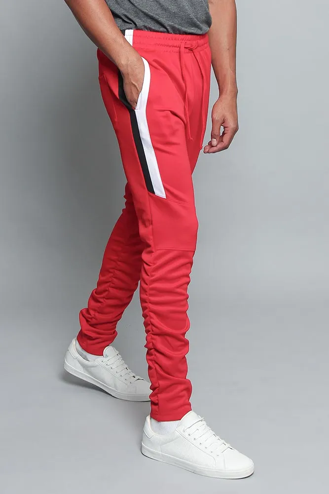 Scrunched Bungee Double Striped Track Pants