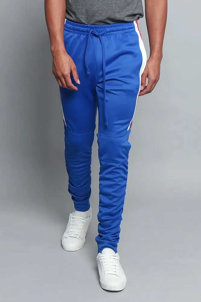 Scrunched Bungee Double Striped Track Pants