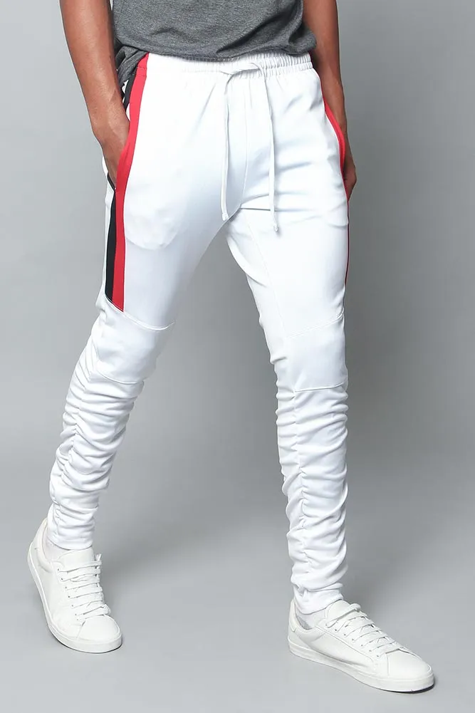 Scrunched Bungee Double Striped Track Pants