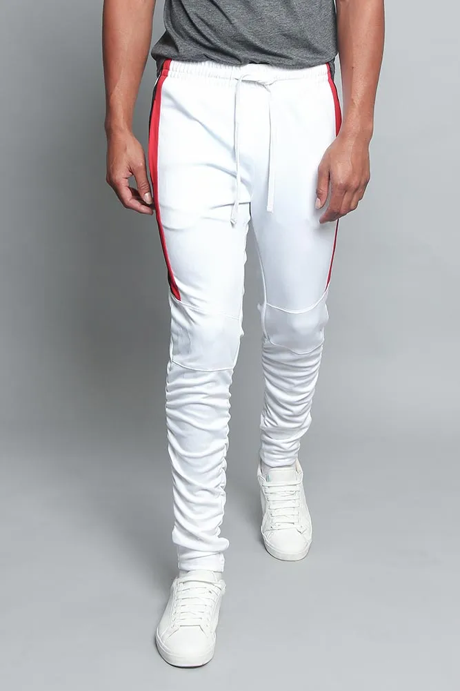 Scrunched Bungee Double Striped Track Pants