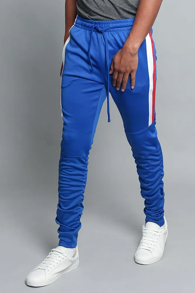 Scrunched Bungee Double Striped Track Pants