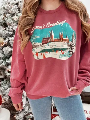 Season Greetings Garment Dyed Sweatshirt