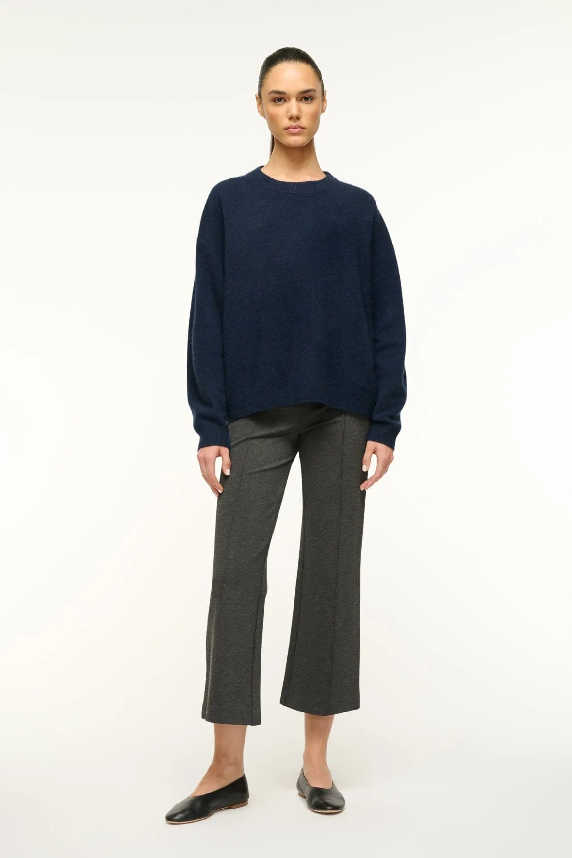 SERRANO CASHMERE RELAXED CREW | NAVY