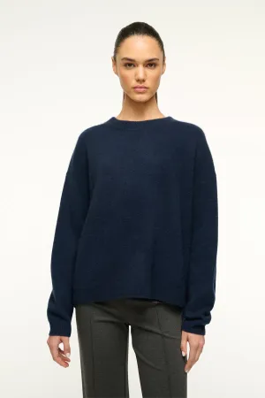 SERRANO CASHMERE RELAXED CREW | NAVY