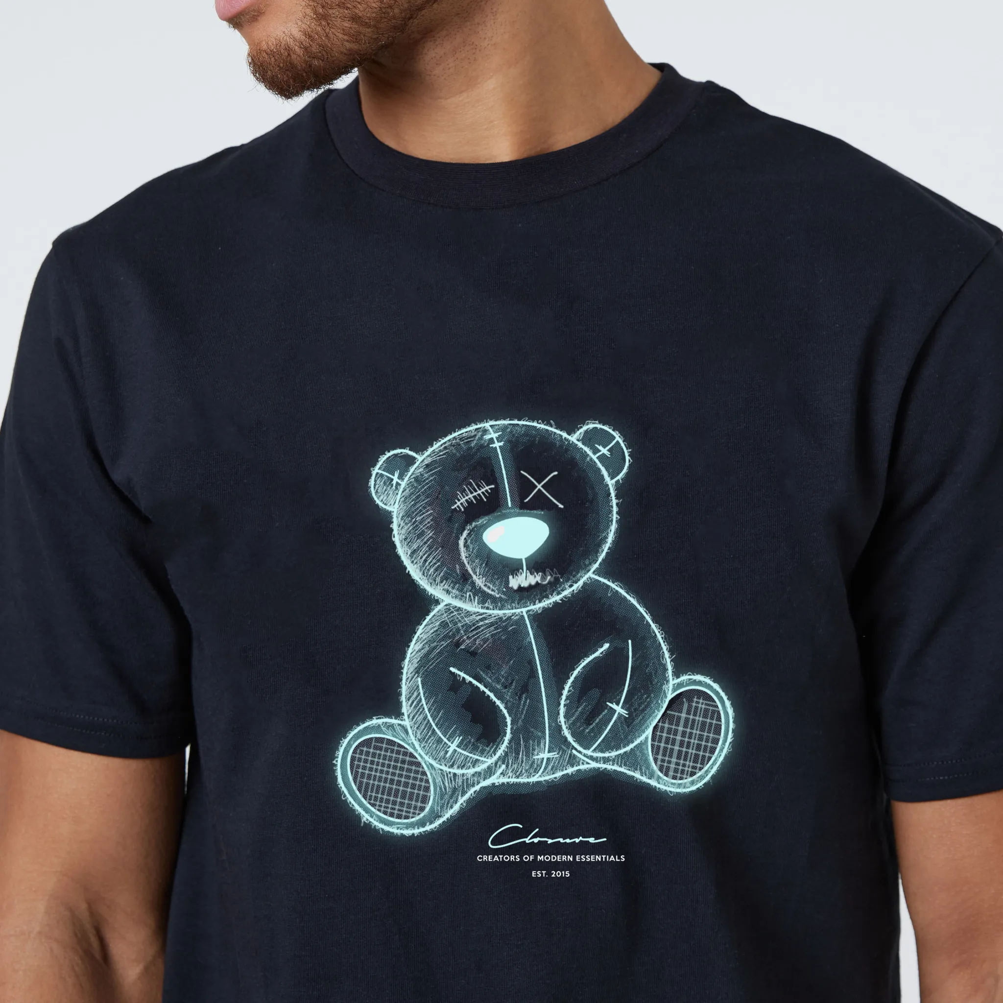 Sketch Teddy T-Shirt | Black