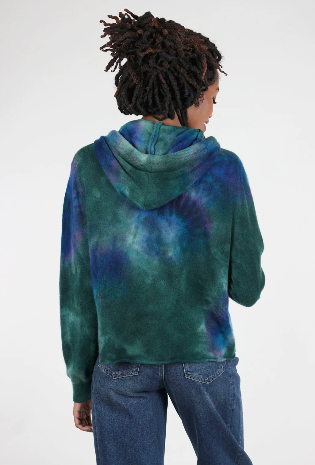 Spirograph Oversized Hoodie, Forest/Jewel