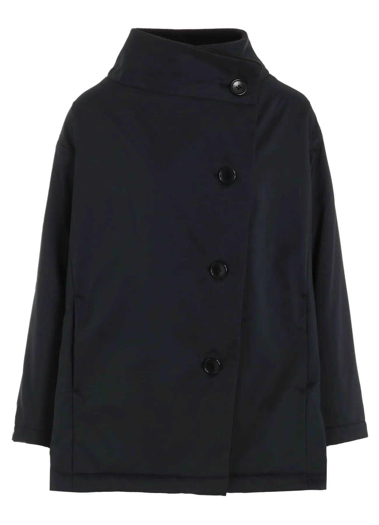 STRETCH TAFFETA   FLEECE COAT