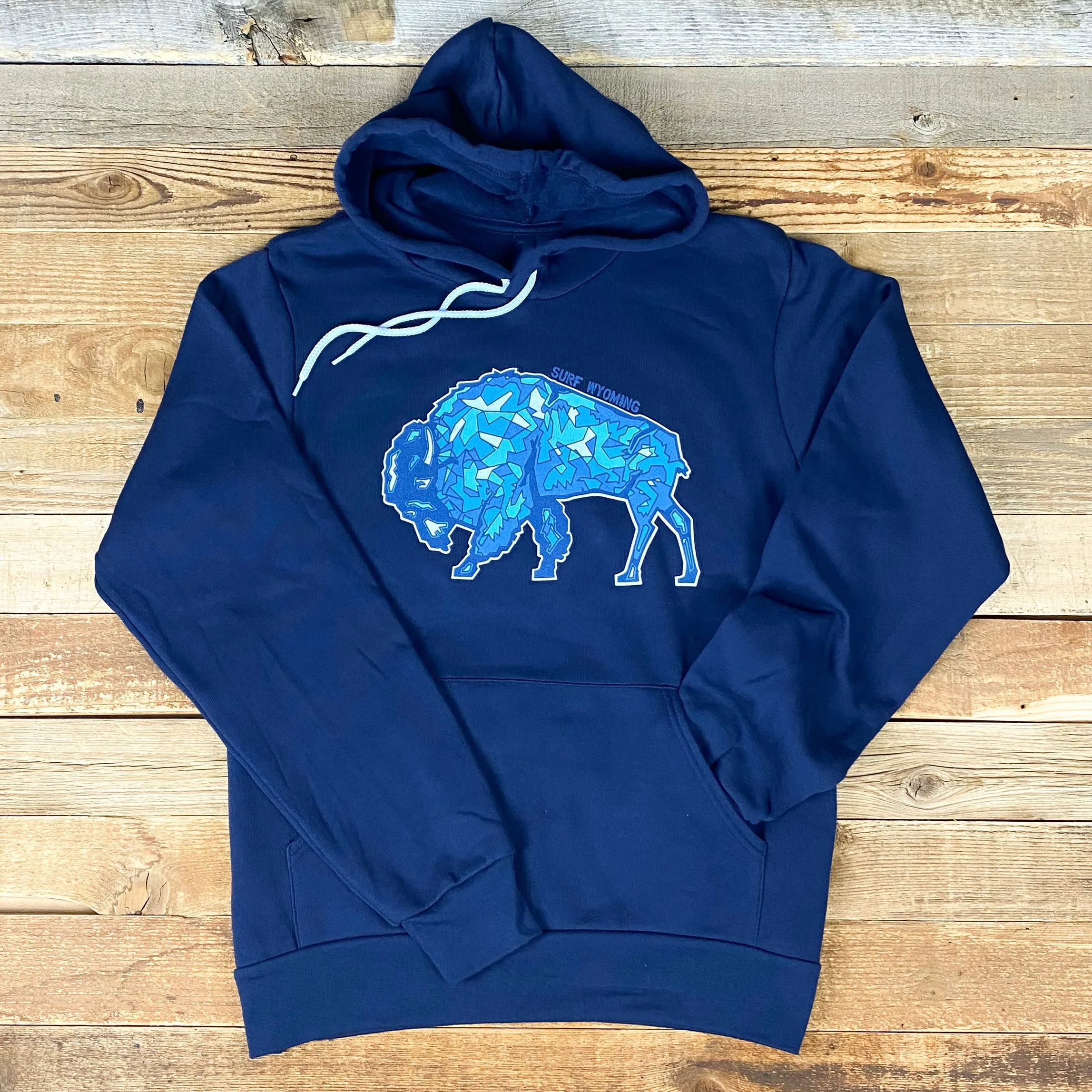 Surf Wyoming® Gee'ode Logo Bison Hoodie - Navy