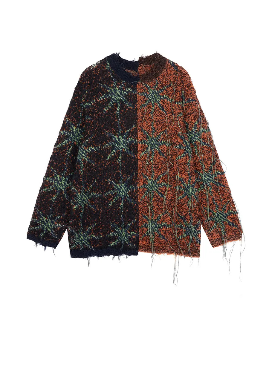 Sweater / JNBY Relaxed Star-print Mohair Pullover Sweater