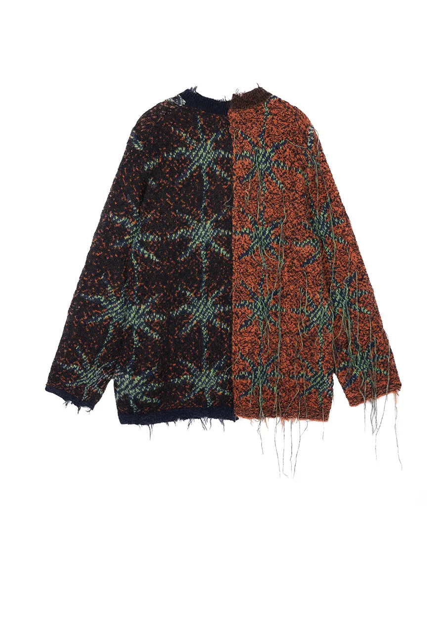 Sweater / JNBY Relaxed Star-print Mohair Pullover Sweater