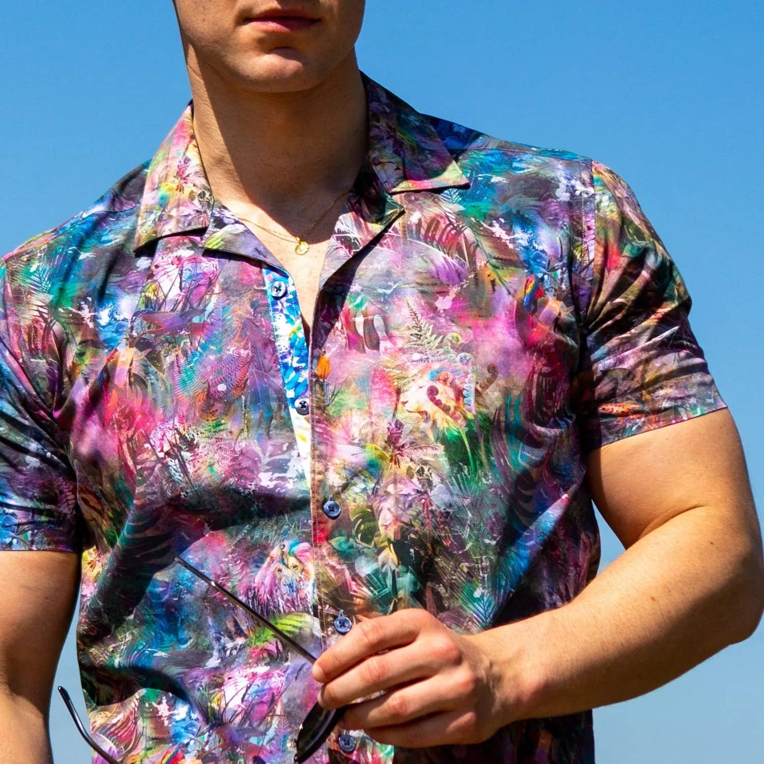 The Jungle Open Collar Short Sleeve Shirt