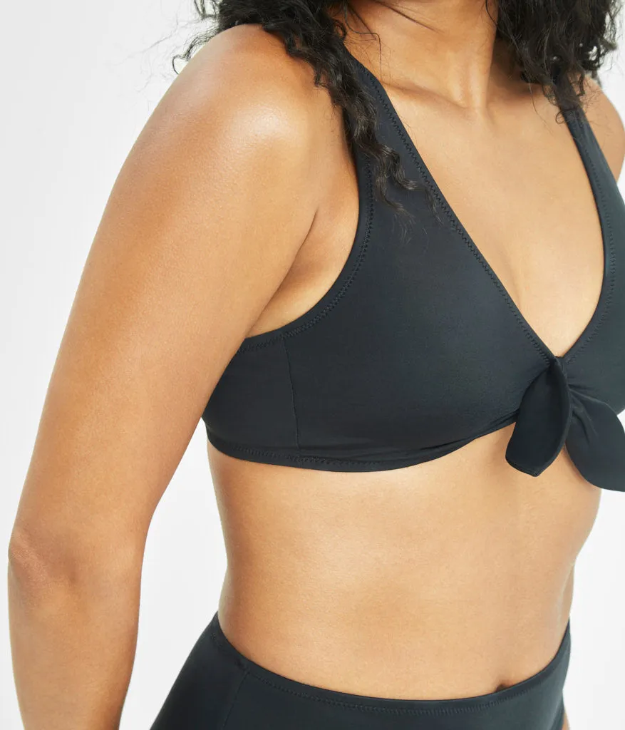 The Plunge Bralette & Bikini Swim Bundle: Jet Black