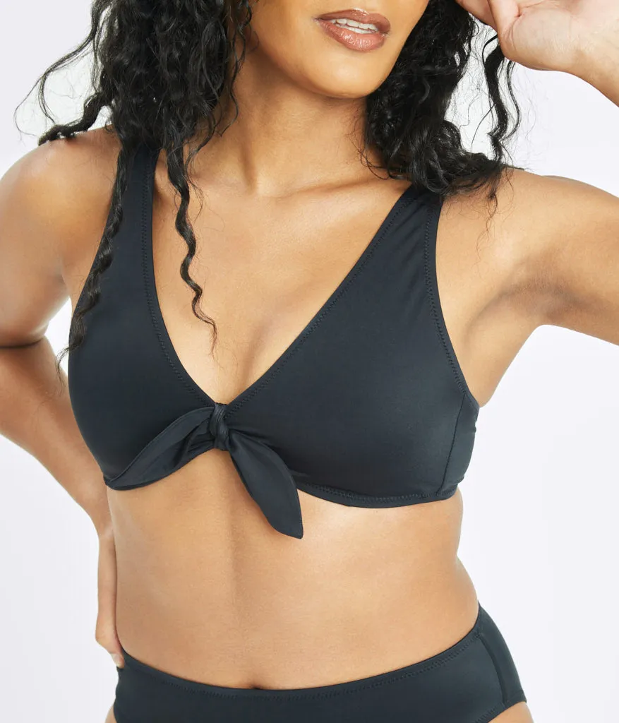 The Plunge Bralette & Bikini Swim Bundle: Jet Black