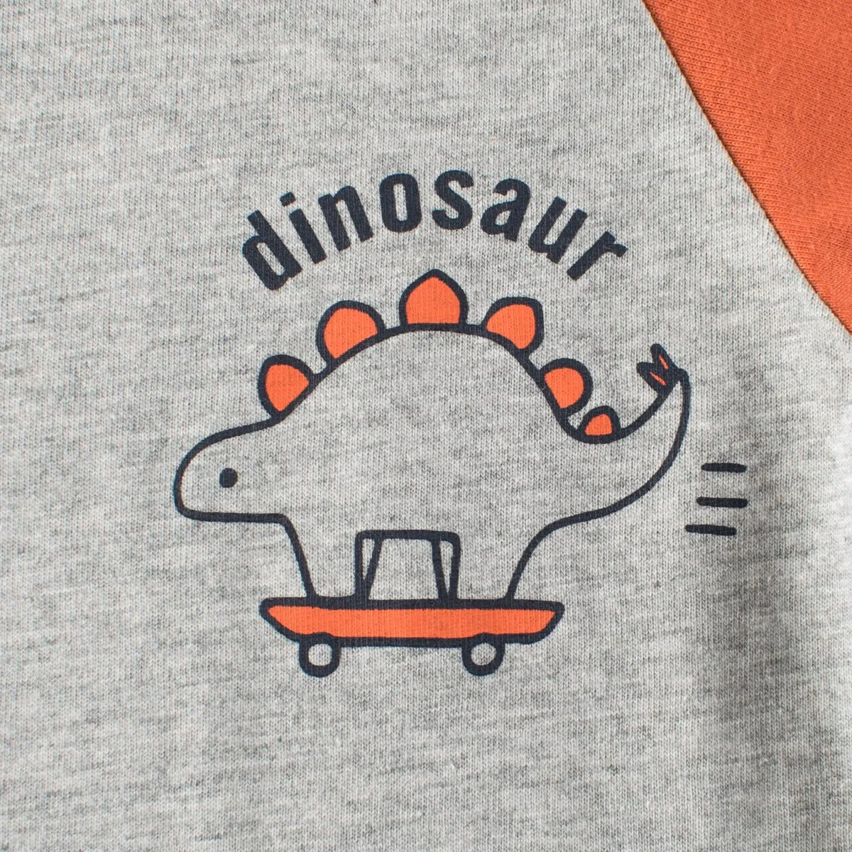 Toddler/Kid Boy's Mini Dinosaur Print Design Gray T-shirt