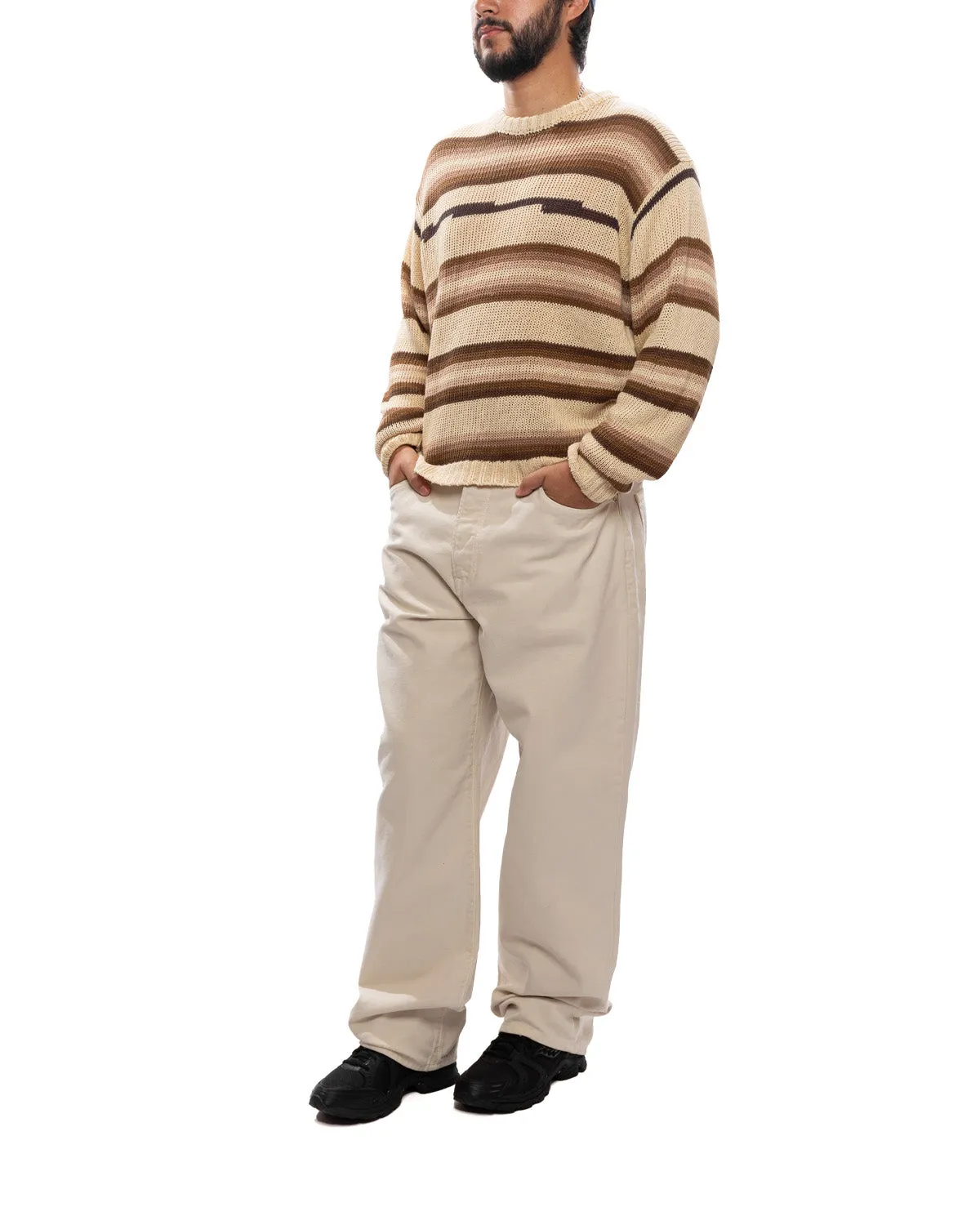 Tonal Stripe Sweater 'Brown'