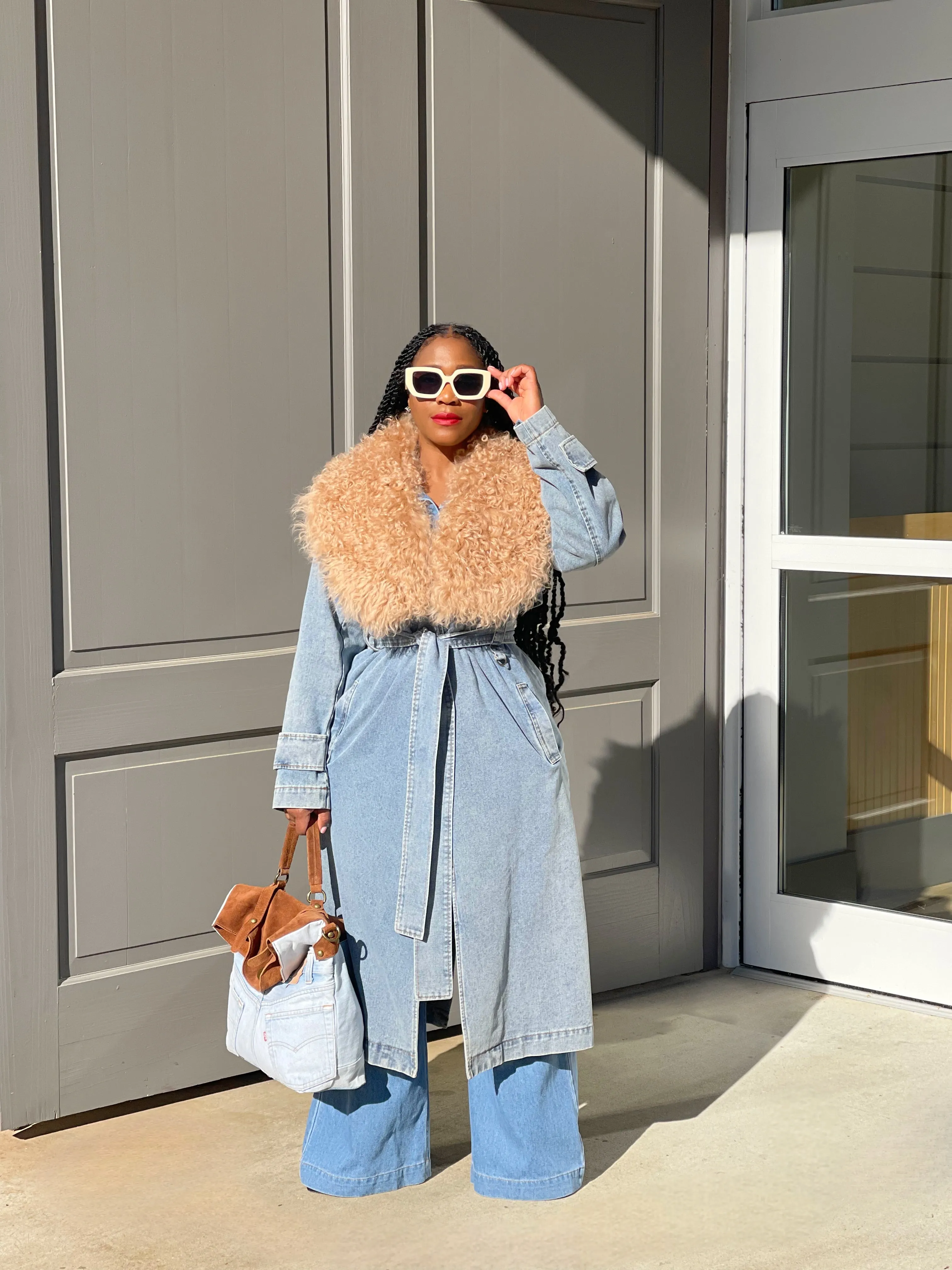 Traci Denim Trench