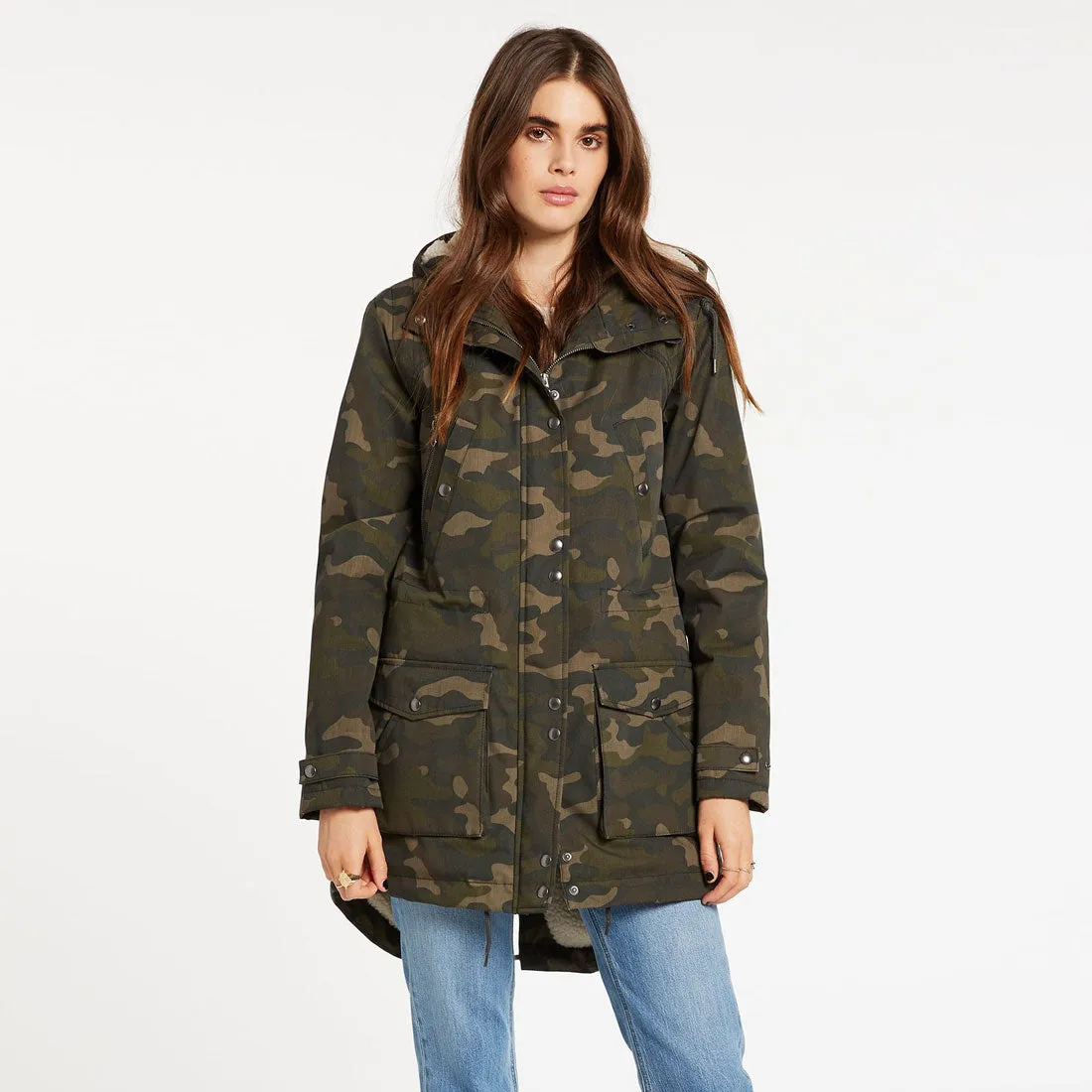 VOLCOM Women's Walk On By 5K Nuts Parka - Camo