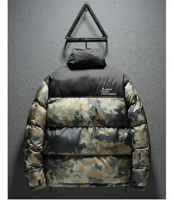 Winter Hunting Camouflage Puffer Cotton Padded Bomber Jacket | 18921