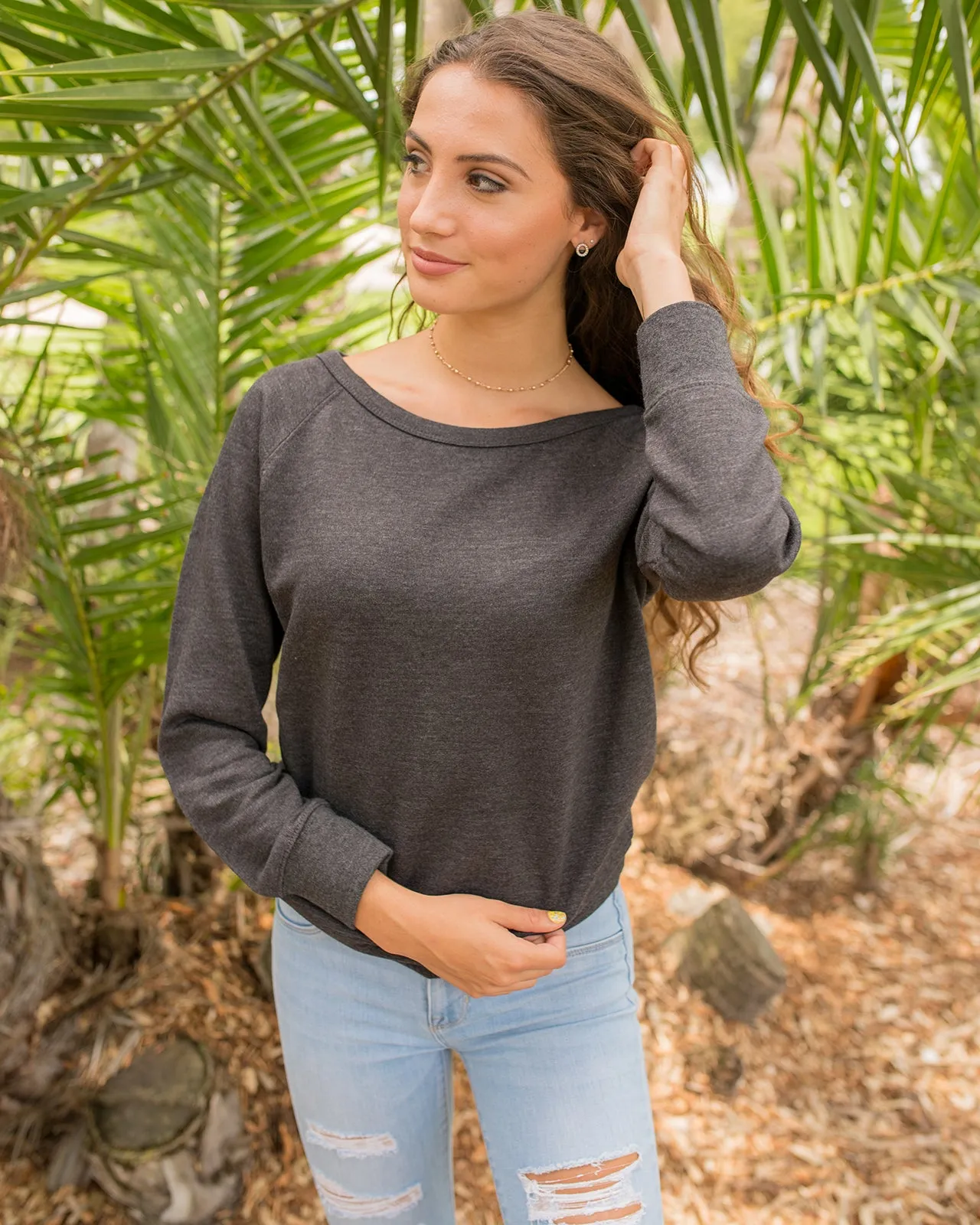 Women's Lightweight Capped Neck Crew